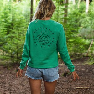 Remote Recycled Cotton Long Sleeve Sweatshirt - Green Spruce