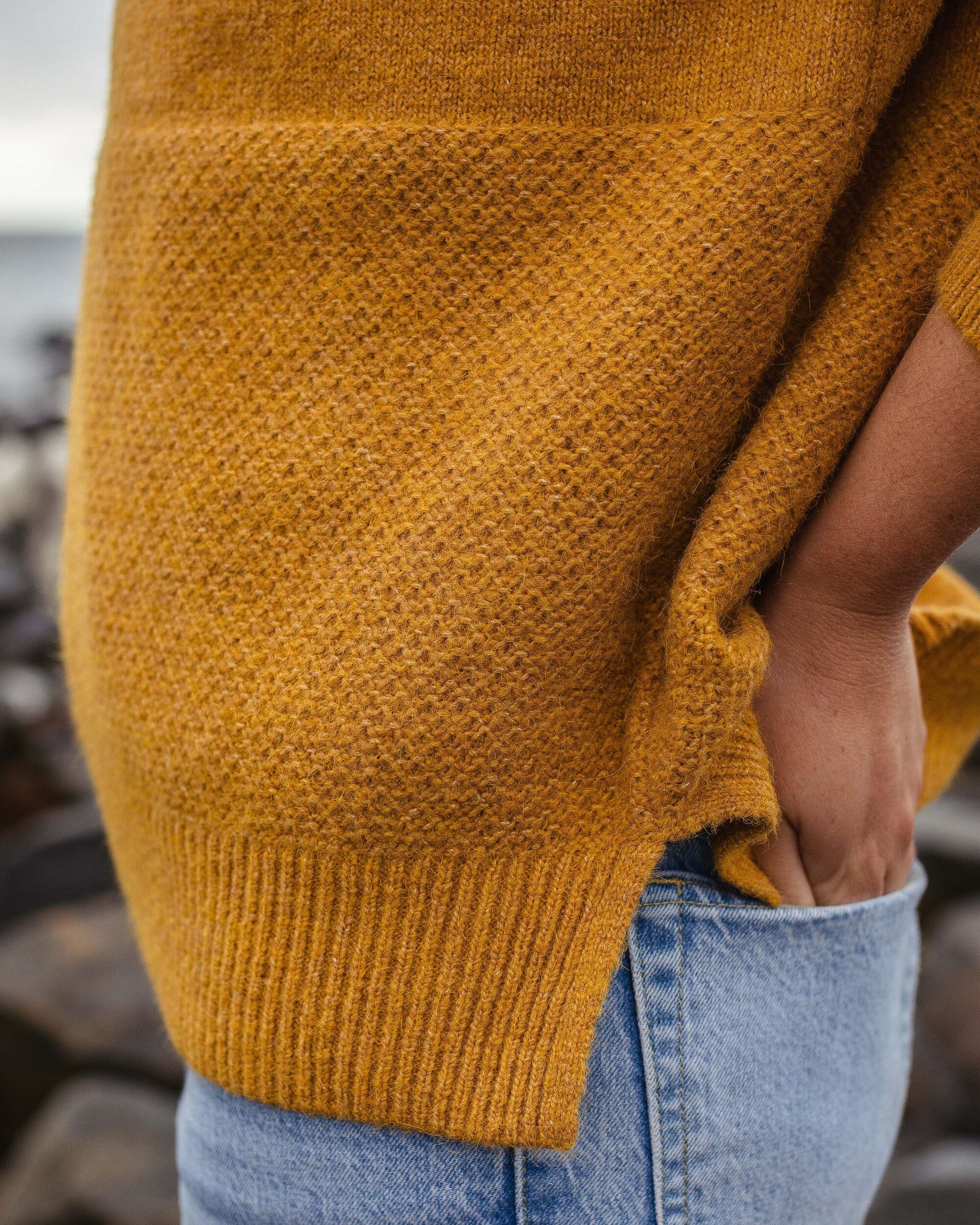 Cove Recycled Knitted Sweater - Amber Gold