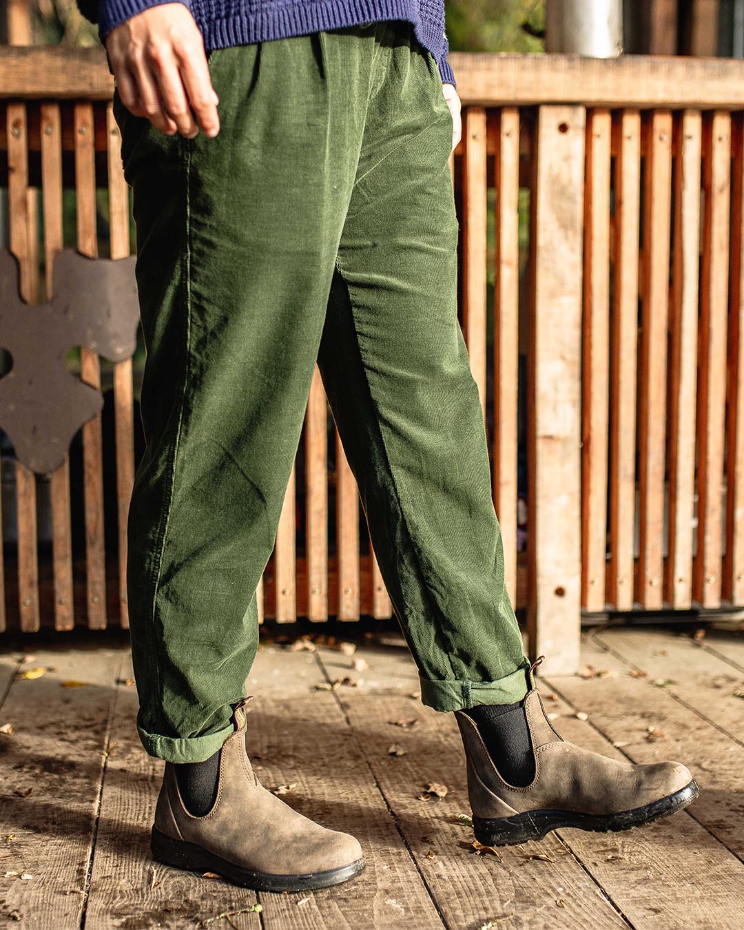 Compass Recycled Corduroy Pant - Fir Tree