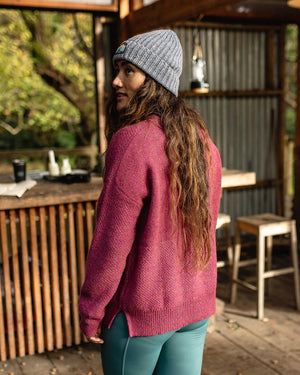 Cove Recycled Knitted Sweater - Rhubarb