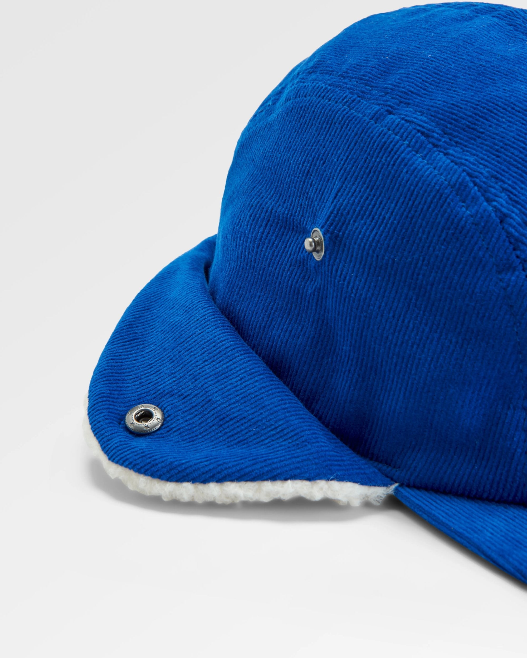 Daytime Recycled Cotton Sherpa Lined Hat - Azure Blue