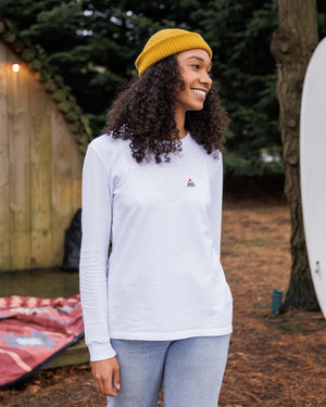 Classic Recycled Cotton Long Sleeve T-Shirt - White