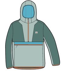 Viento Recycled Windshell Anorak - Surf Spray/Deep Sea