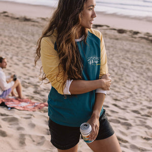 Riser Recycled Long Sleeve T-Shirt - Blue Coral