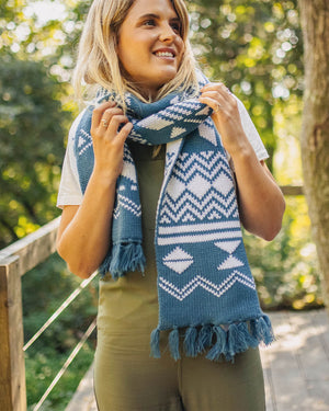 West Coast Recycled Acrylic Scarf - Blue Steel