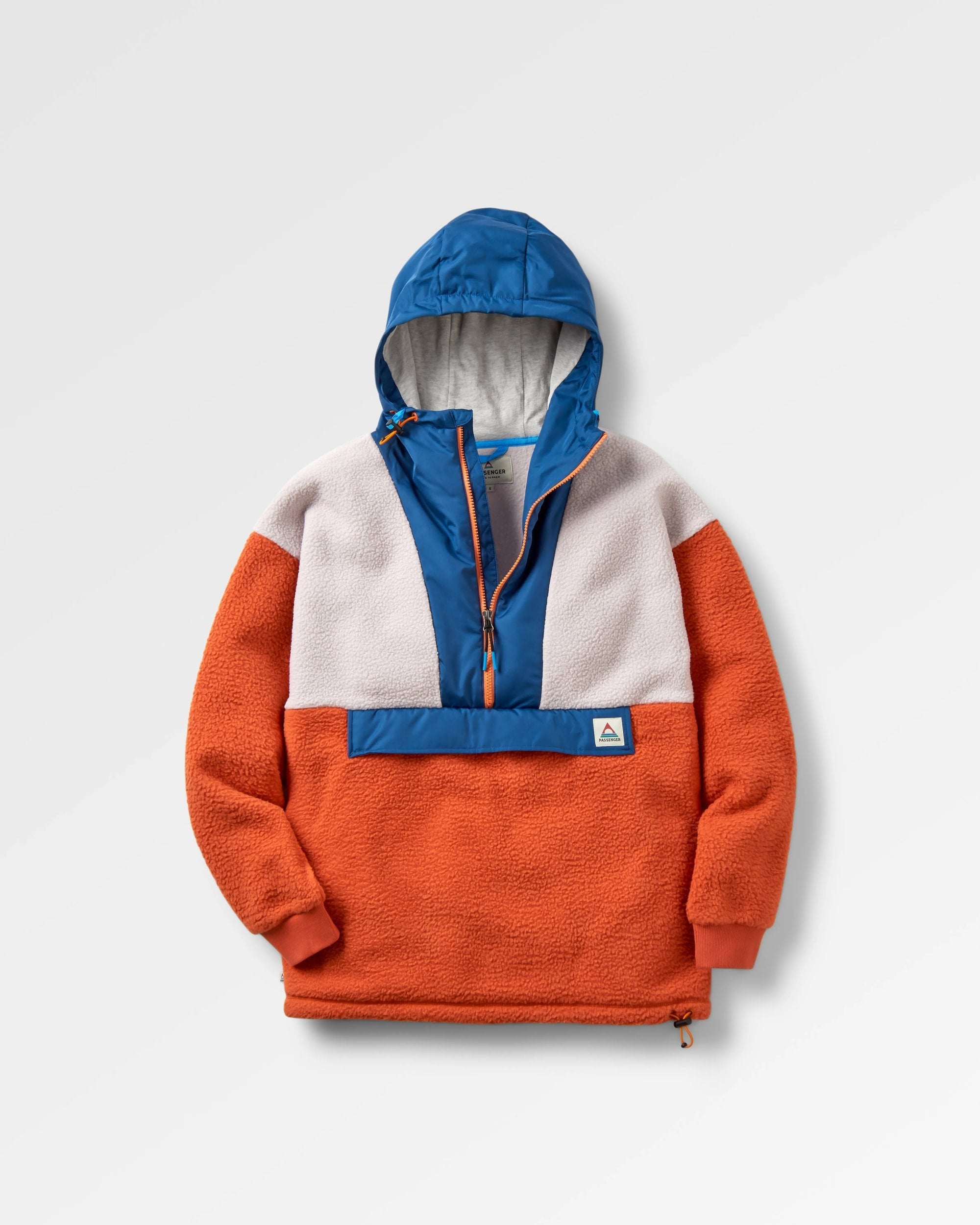 Maren Half Zip Recycled Sherpa Fleece - Burnt Orange