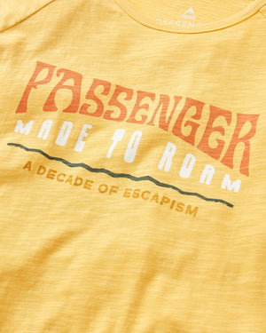 La Sarena Recycled Cotton Oversized Long Sleeve T-Shirt - Ochre Yellow