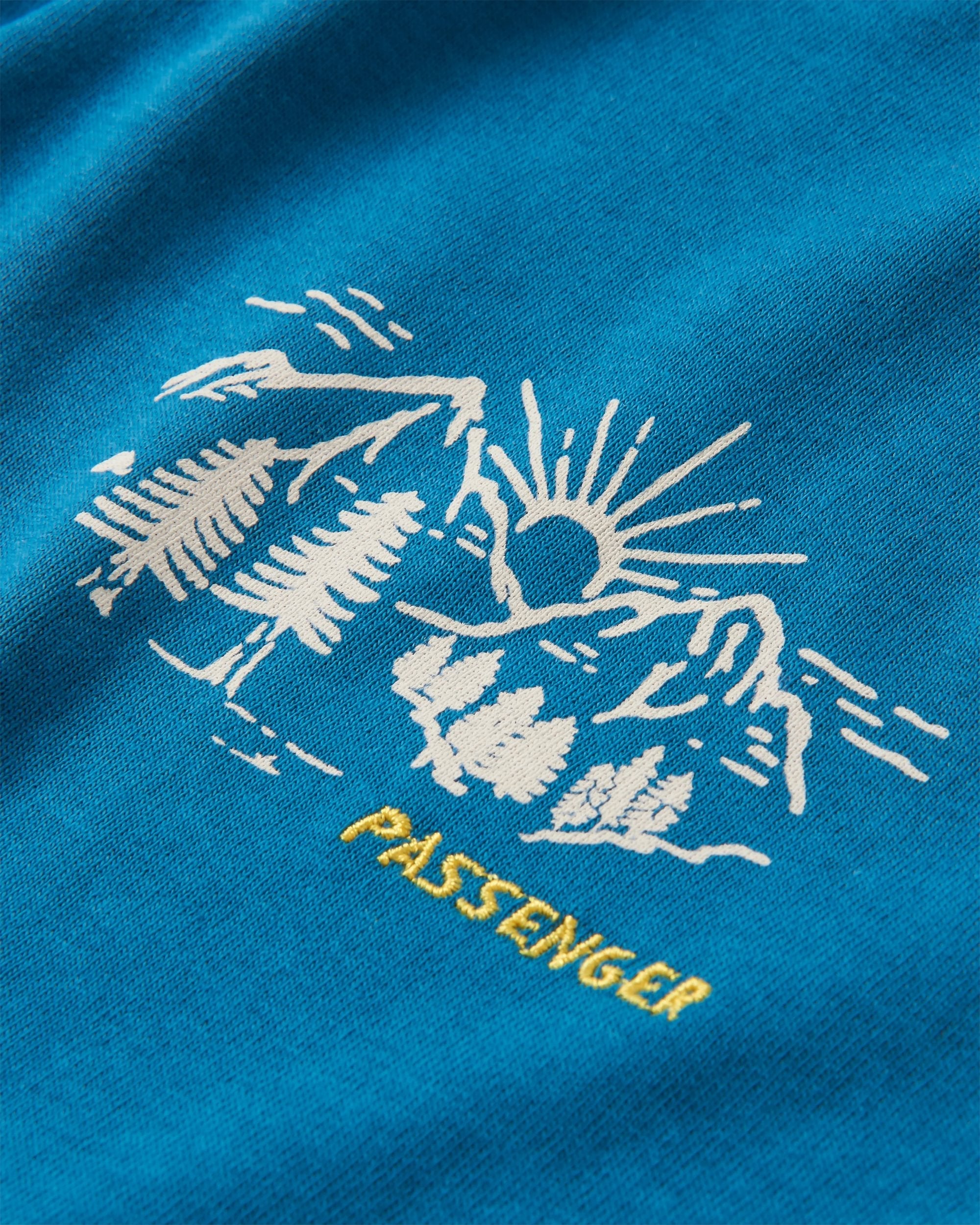 Riser Recycled Cotton Long Sleeve T-Shirt - Blue Coral