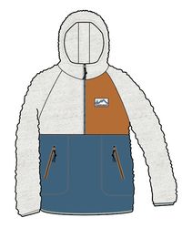 Maine 2.0 Half Zip Recycled Sherpa Fleece - Blue Steel