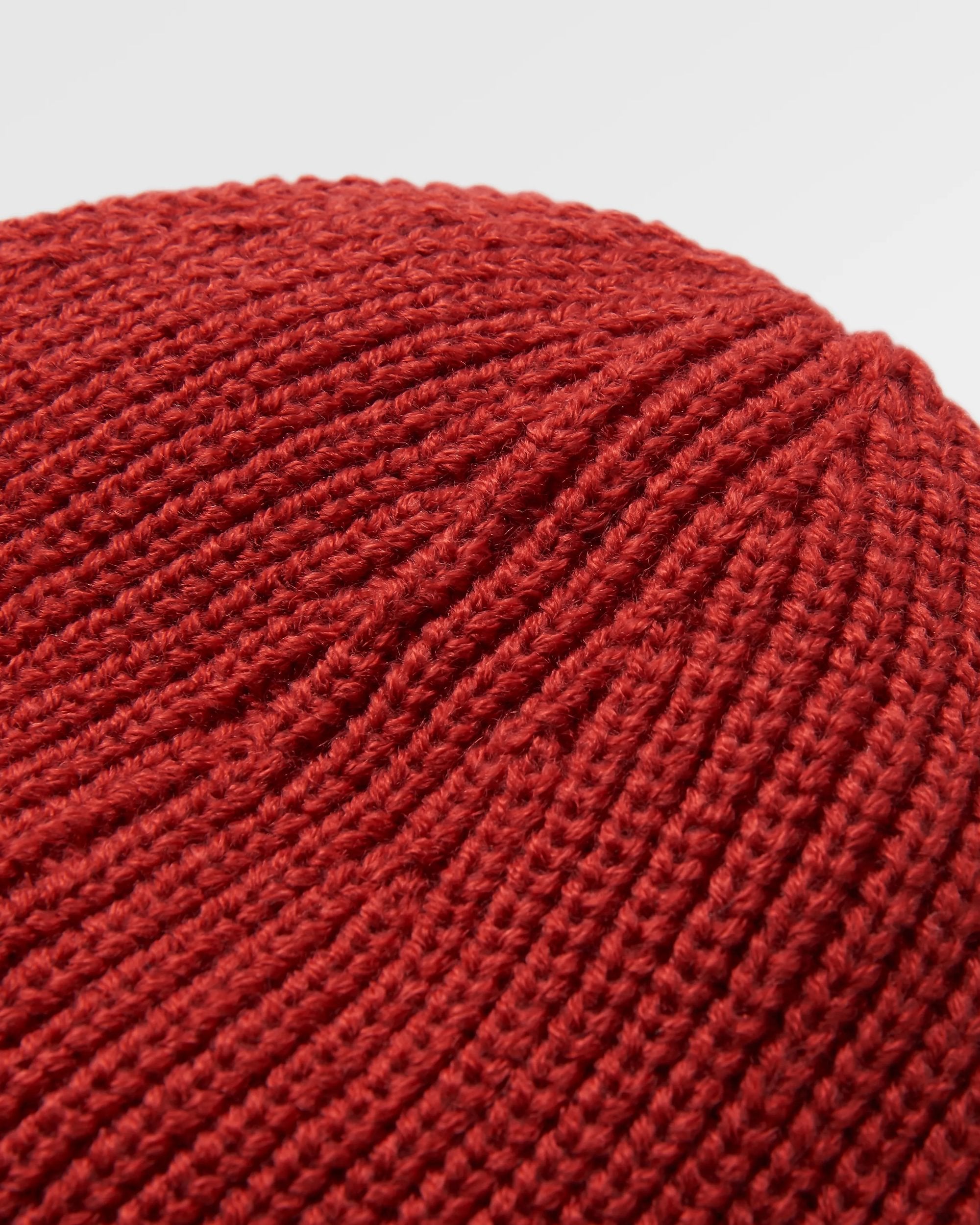 Compass Recycled Beanie - Cardinal Red