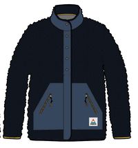 Clover Recycled Cotton-Lined Sherpa Fleece - Deep Navy