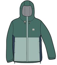 Rainstorm Recycled Waterproof Jacket - Deep Sea/Surf Spray