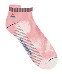 Organic Trainer Socks - Tie Dye Shell Pink