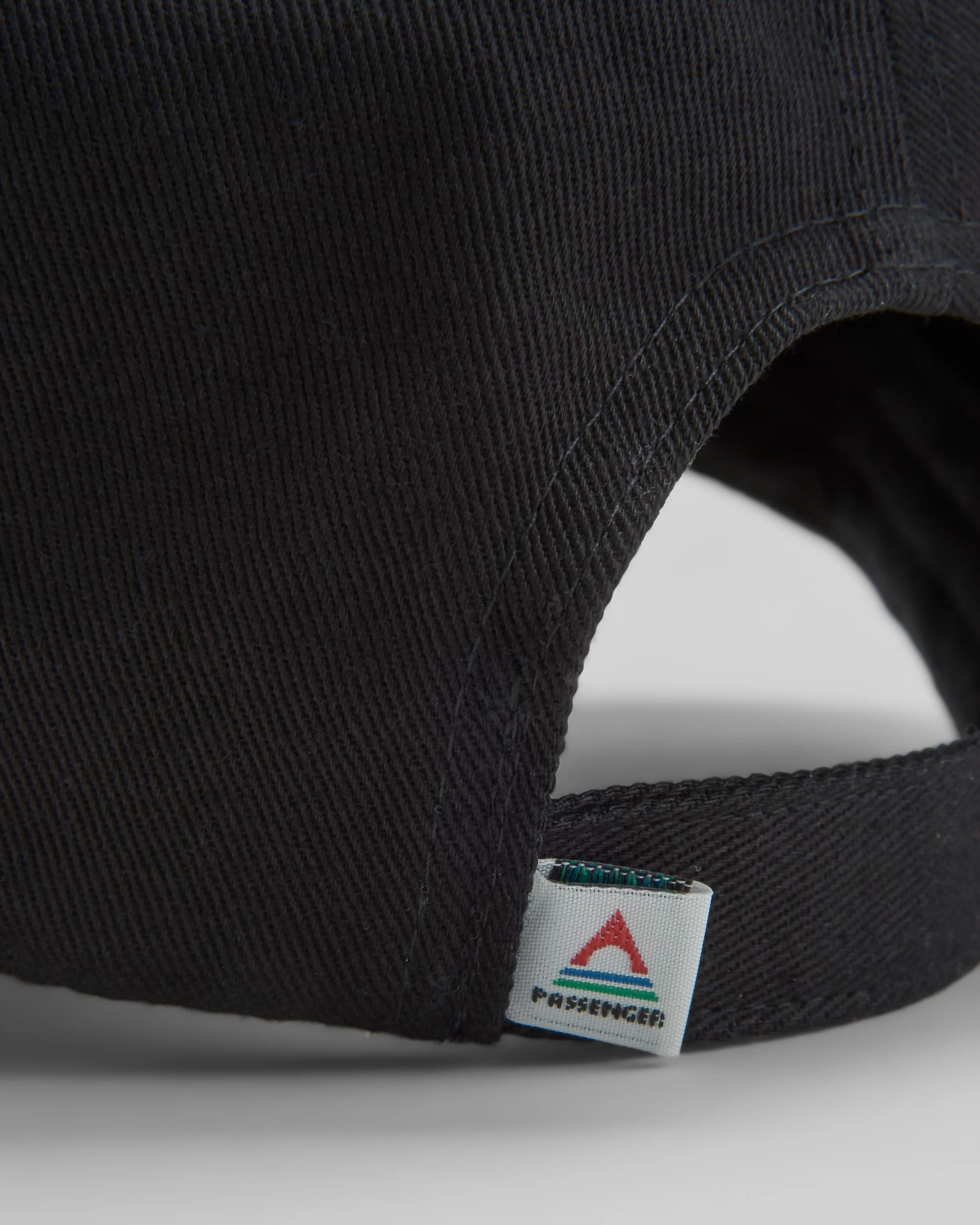 Classic Recycled Cotton 6 Panel Hat - Black