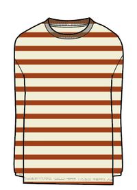 Panorama Striped Long Sleeve T-Shirt - Glazed Ginger