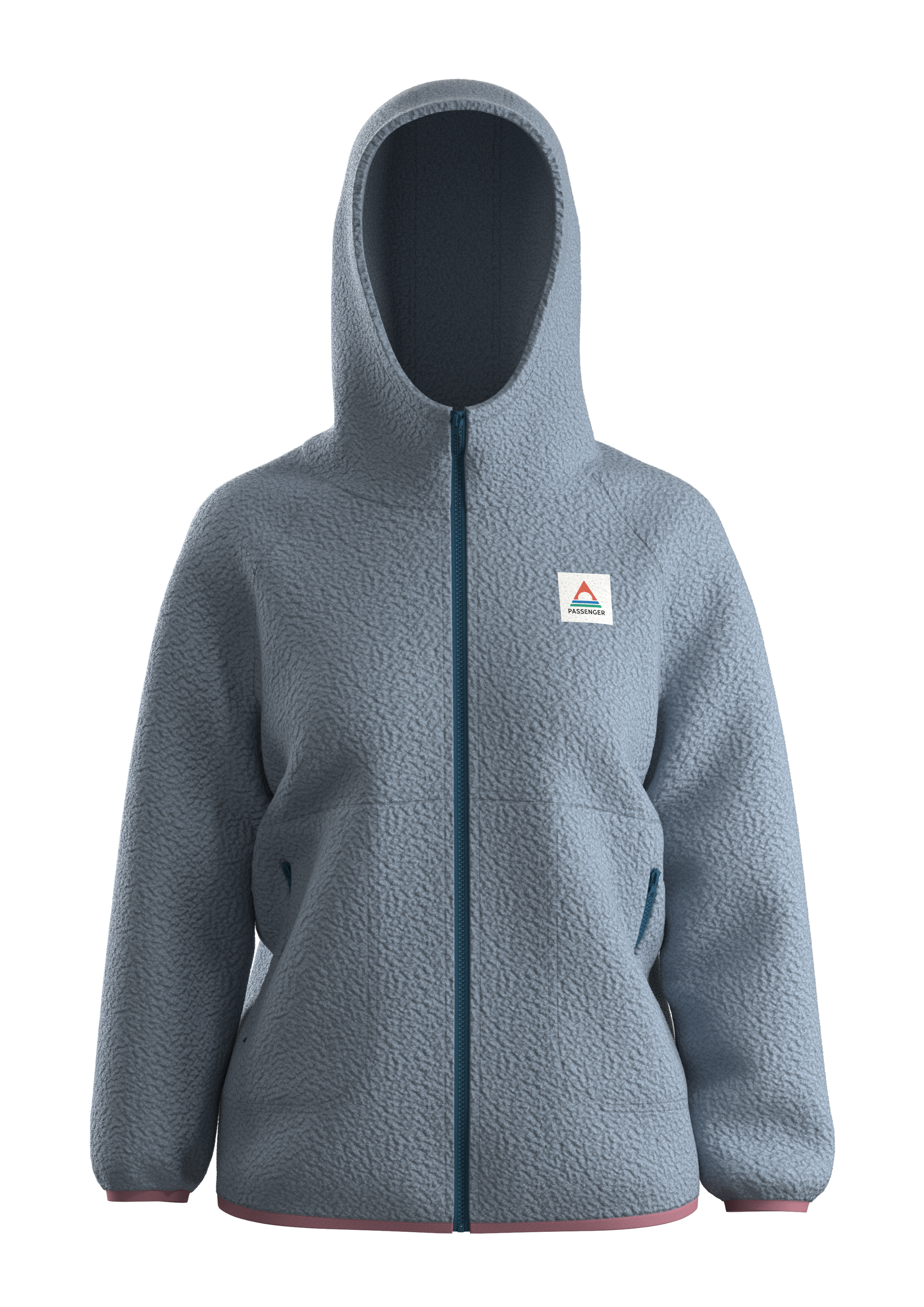 North Coast 2.0 Full Zip Recycled Sherpa Fleece - Blue Fog