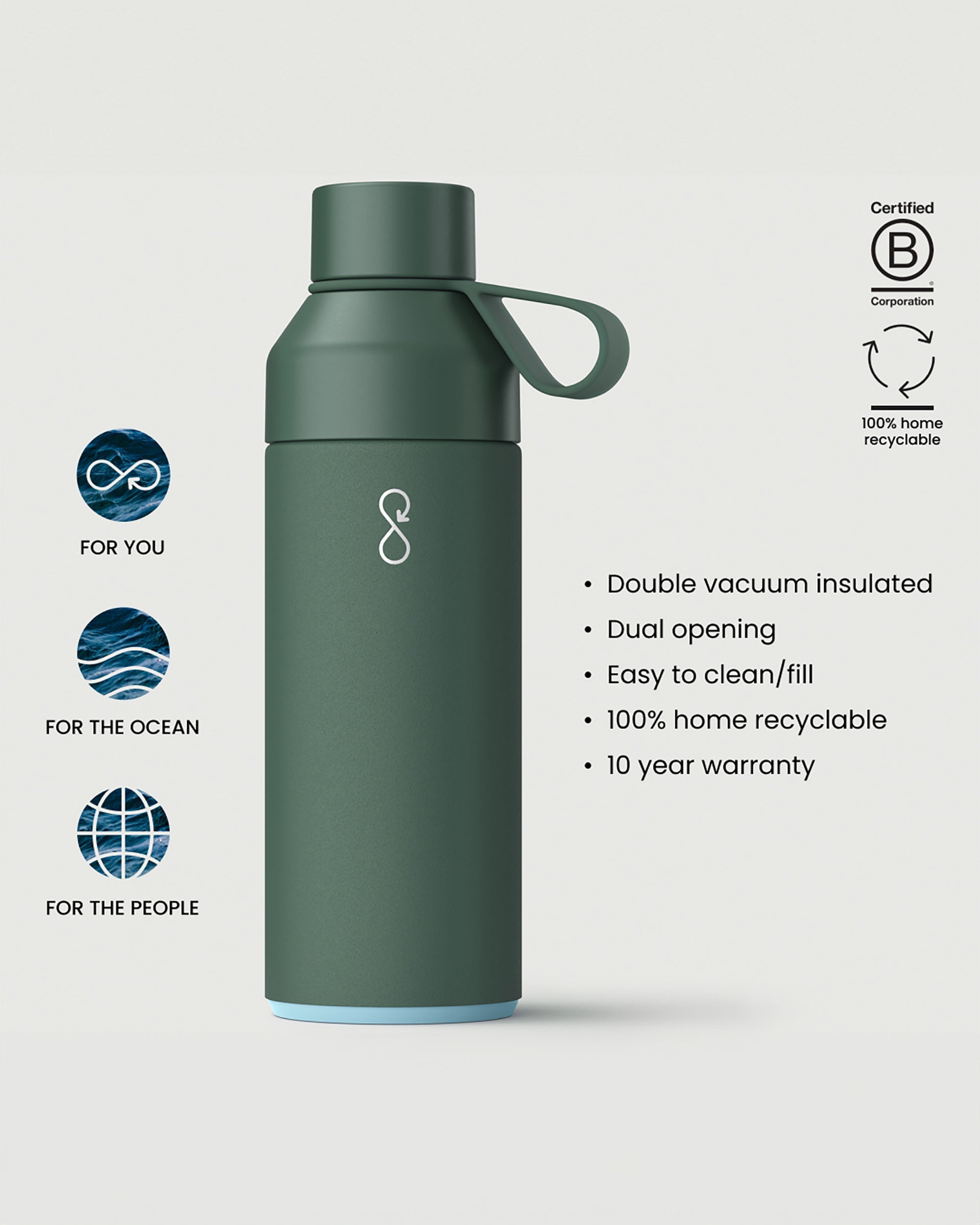 Original Ocean Bottle 500ml - Forest Green