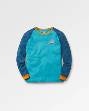 Riser Recycled Cotton Long Sleeve T-Shirt - Atlantic Blue