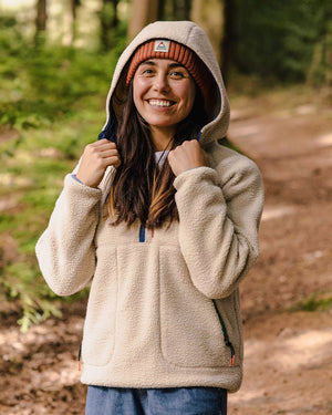 Maine 2.0 Half Zip Recycled Sherpa Fleece - Oatmeal