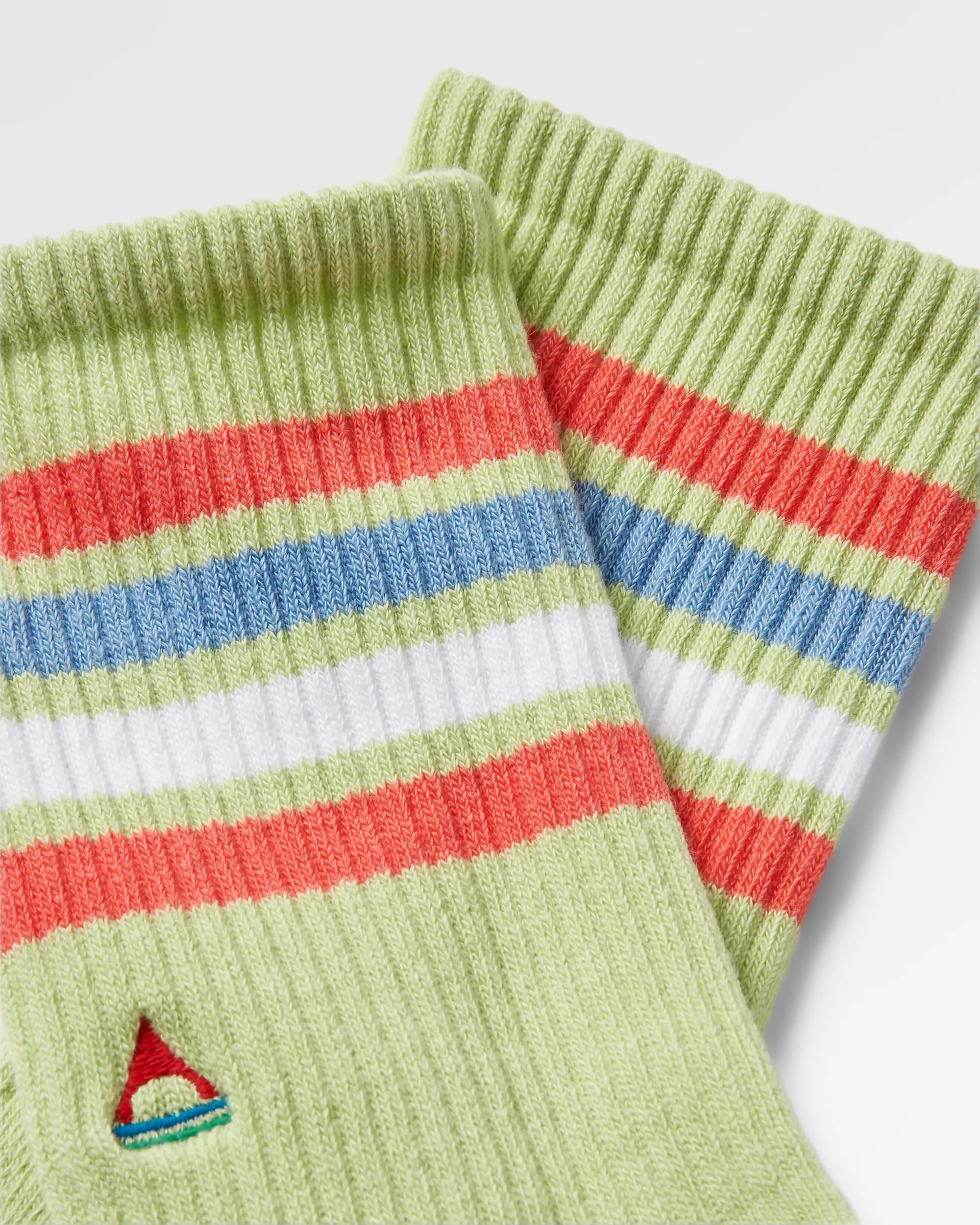 Organic Mid-weight Crew Socks - Green Fig