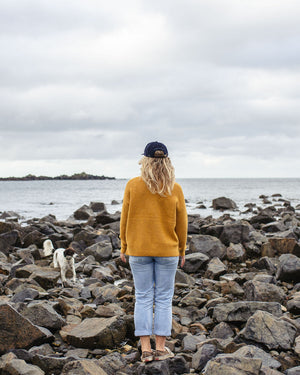 Cove Recycled Knitted Sweater - Amber Gold