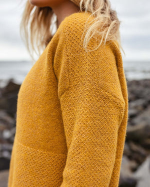 Cove Recycled Knitted Sweater - Amber Gold