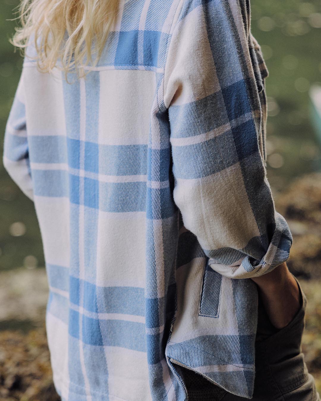 Stella Organic Cotton Long Sleeve Shirt - Provincial Blue Check