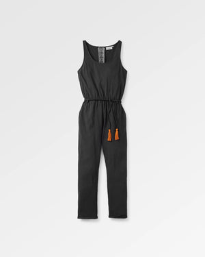 Eva Recycled Cotton Jumpsuit - Black