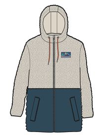 Nestling Sherpa Hooded Fleece - Tidal Blue