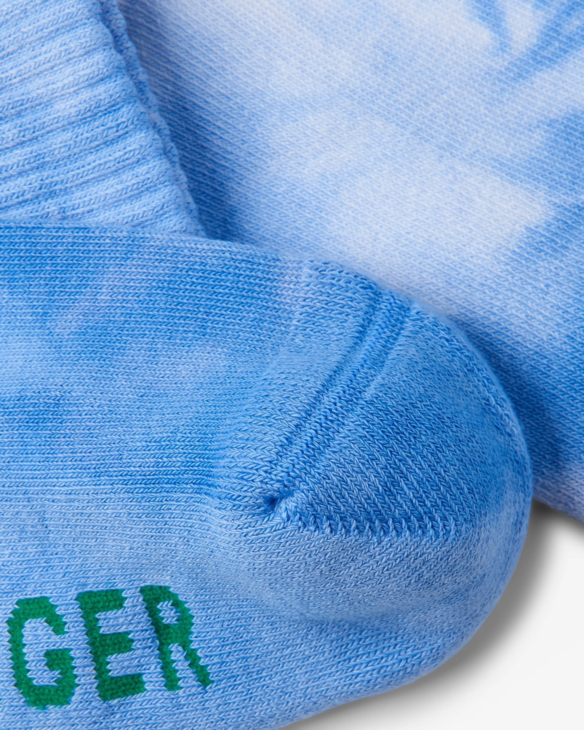 Organic Mid-weight Crew Socks - Tie Dye Cornflower