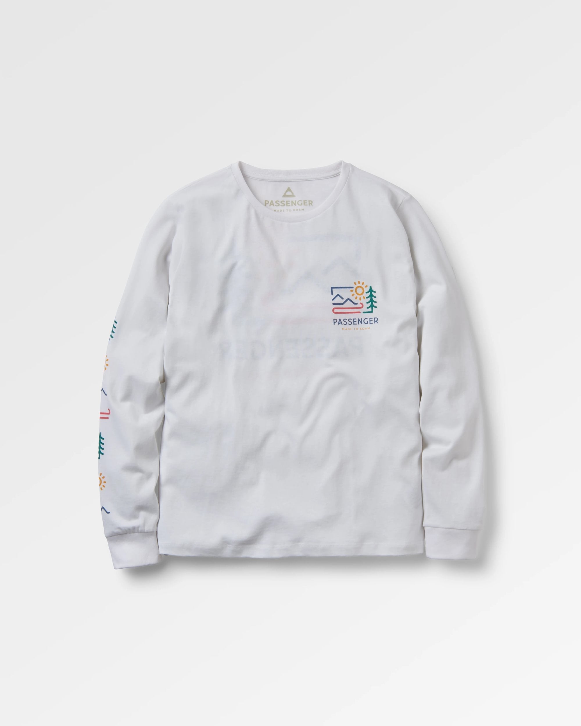 Phoenix Recycled Long Sleeve T-Shirt - White