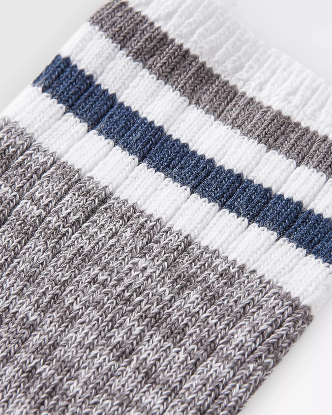 Organic Mid-weight Rib Socks - Gray Marl