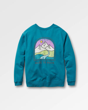 Friday Collective Recycled Cotton Oversized Sweatshirt - Blue Coral