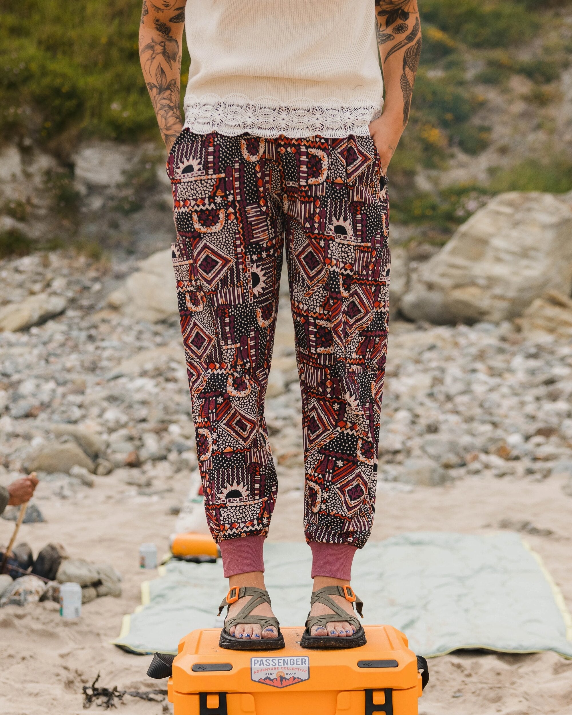 Day Dream Recycled Pant - Vintage Patchwork Black/Multi