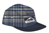 Fixie Recycled Flannel 5 Panel Hat - Khaki Green Check