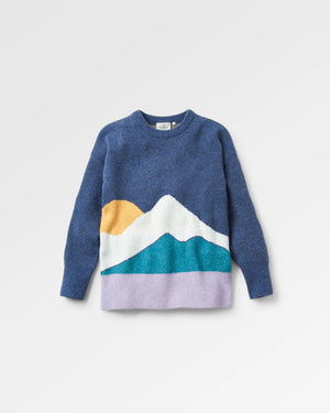 Vista Recycled Knitted Sweater - Dark Denim