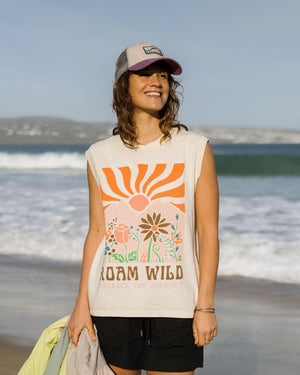 Roam Wild Recycled Cotton Tank Top - Birch