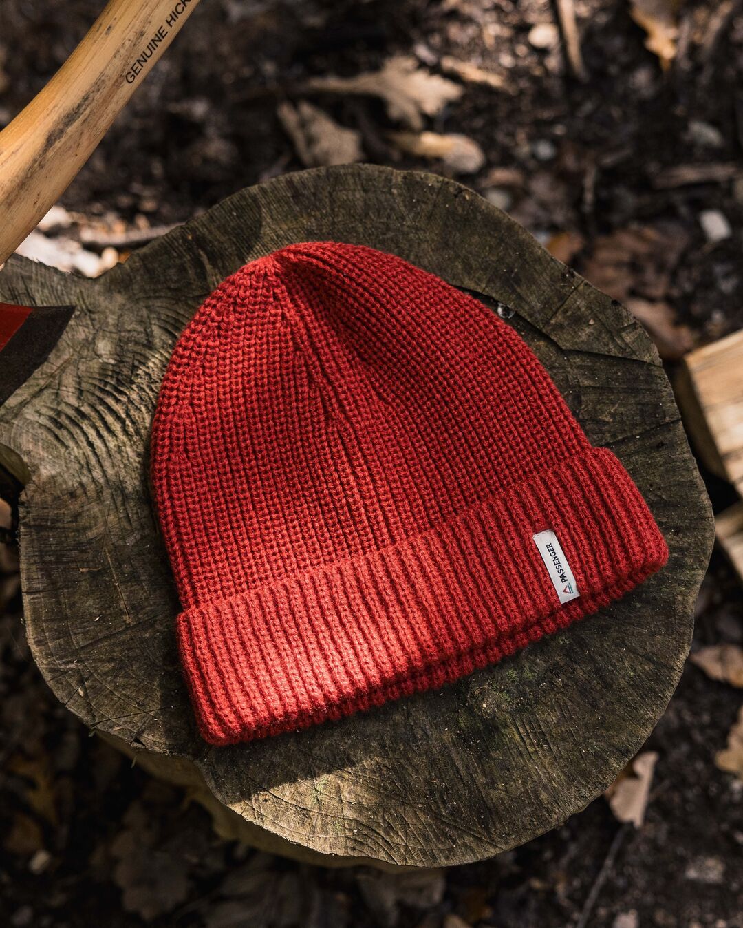 Compass Recycled Beanie - Cardinal Red