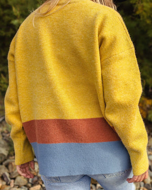 Vista Recycled Knitted Sweater - Amber Gold