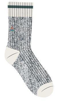 Organic Mid-weight Rib Socks - Gray Marl