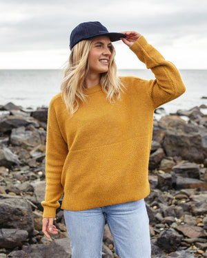 Cove Recycled Knitted Sweater - Amber Gold